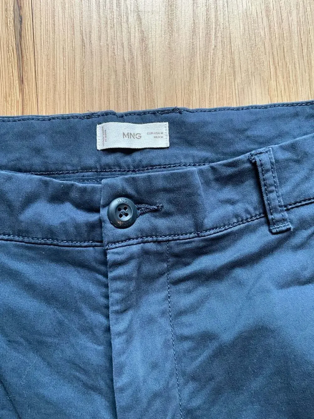 MNG Mango Men's Navy Blue Chino Pants